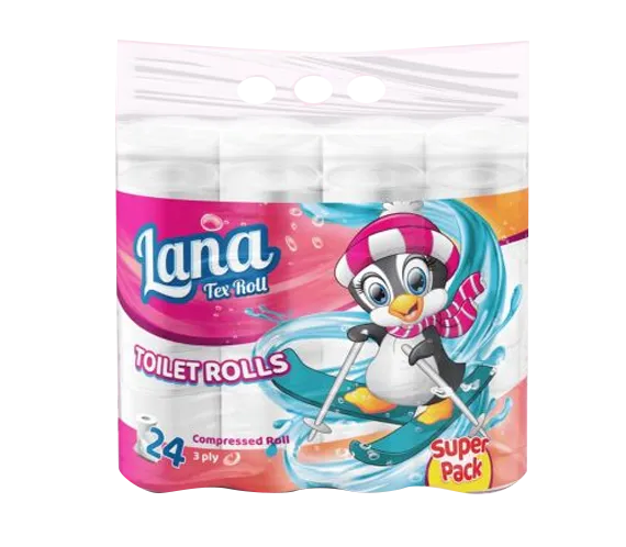 LANA TISSUES TOILET 24 ROLLS*4