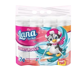 LANA TISSUES TOILET 24 ROLLS*4
