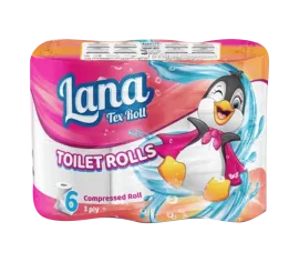 LANA TISSUES 6 TOILET ROOLS *6* 6 BAGS